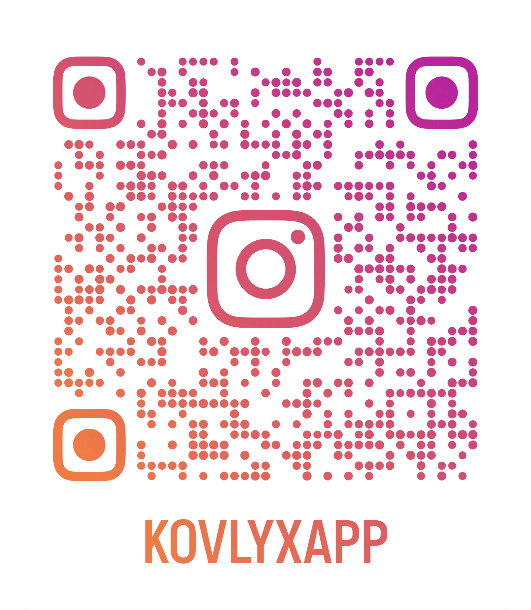 QR Instagram KOVLYXAPP